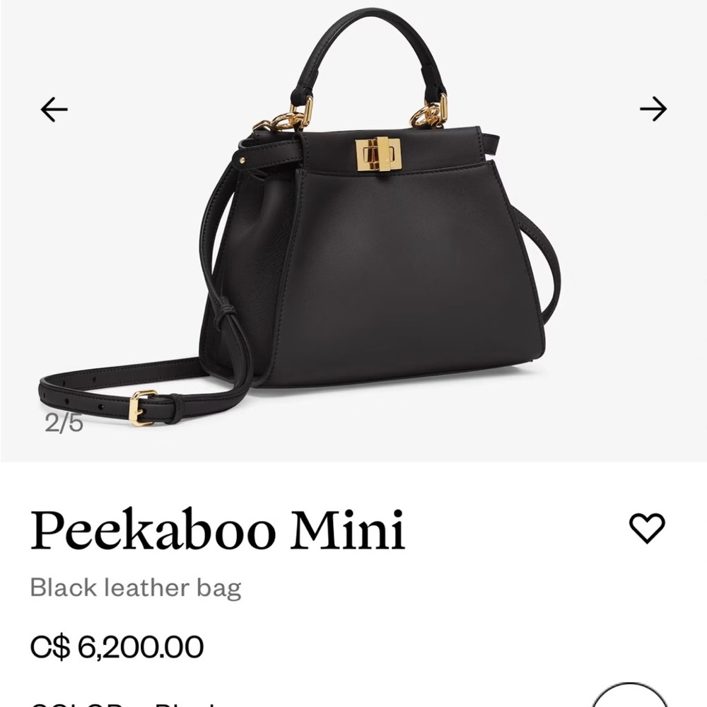 SOLD｜fendi mini peekaboo